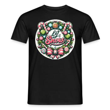 Let it Snow - Funny Holidays Funny Christmas - Männer T-Shirt - Schwarz - Vorne - AI Model Male 178 light (178cm)