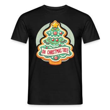 Oh Christmas Tree - Funny Holidays Funny Christmas - Men's T-Shirt - black - Front - AI Model Male 178 light (178cm)