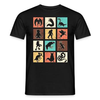Cryptid Monsters - Männer T-Shirt - Schwarz - Vorne - AI Model Male 178 light (178cm)