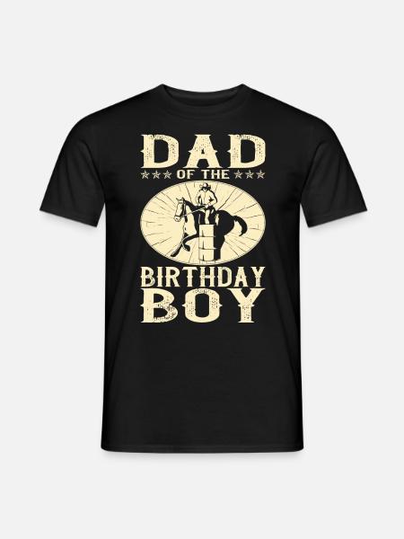 Dad Of The Birthday Boy - Männer T-Shirt - Schwarz