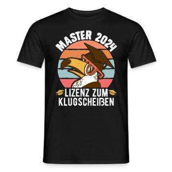 Master 2024 Lizenz zum Klugscheißen Bestanden - Männer T-Shirt - Schwarz - Vorne - AI Model Male 178 light (178cm)