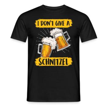 Schnitzel Shirt Bayerisch I don't Give a Schnitzel - Männer T-Shirt - Schwarz - Vorne - AI Model Male 178 light (178cm)