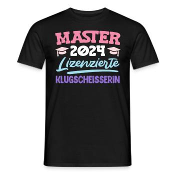 Master 2024 Lizenzierte Klugscheisserin Master's - Männer T-Shirt - Schwarz - Vorne - AI Model Male 178 light (178cm)