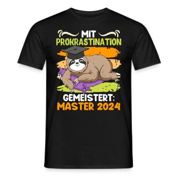Master Mit Prokrastination Gemeistert Master - Männer T-Shirt - Schwarz - Vorne - AI Model Male 178 light (178cm)
