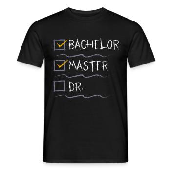 Masterabschluss Bachelor Master Doktor Bestanden - Männer T-Shirt - Schwarz - Vorne - AI Model Male 178 light (178cm)