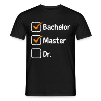 Bachelor Master Doktor Masterabschluss Bestanden - Männer T-Shirt - Schwarz - Vorne - AI Model Male 178 light (178cm)