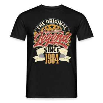 40e anniversaire 1984 millésime millésime - T-shirt homme - noir - Devant - AI Model Male 178 light (178cm)