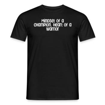 Fitness - Mindset of a champion, heart of a - Men's T-Shirt - black - Front - AI Model Male 178 light (178cm)