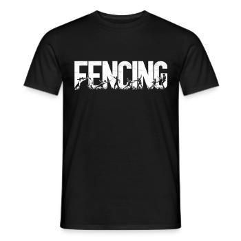 Vintage Fechtsport Fechter - Männer T-Shirt - Schwarz - Vorne - AI Model Male 178 light (178cm)