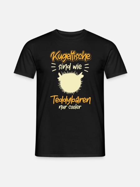Kugelfisch ist cooler Aquaristik - Männer T-Shirt - Schwarz