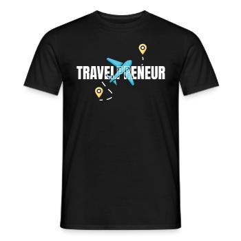 Travel Preneur Reisebüro - Männer T-Shirt - Schwarz - Vorne - AI Model Male 178 light (178cm)