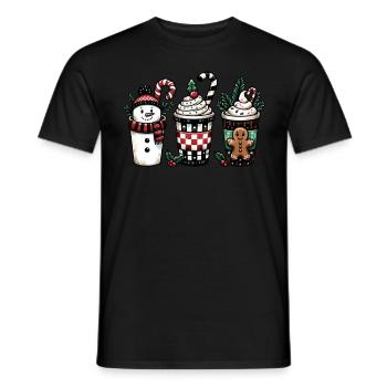 Café de Noël - Café de Noël pour femmes drôles - T-shirt homme - noir - Devant - AI Model Male 178 light (178cm)