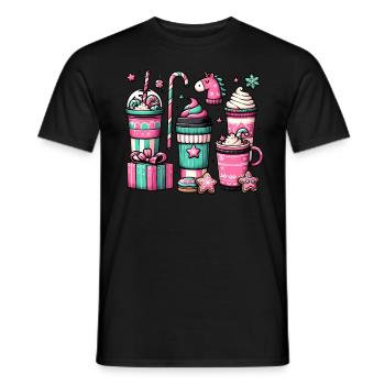 Café de Noël - Café de Noël pour femmes drôles - T-shirt homme - noir - Devant - AI Model Male 178 light (178cm)