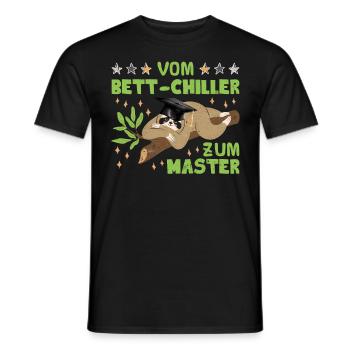 Masterarbeit Geschafft Vom Bett-Chiller zum Master - Männer T-Shirt - Schwarz - Vorne - AI Model Male 178 light (178cm)