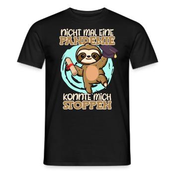 Masterabschluss Nicht mal eine Pandemie Abschluss - Männer T-Shirt - Schwarz - Vorne - AI Model Male 178 light (178cm)