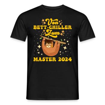Masterarbeit Geschafft Vom Bett-Chiller zum Master - Männer T-Shirt - Schwarz - Vorne - AI Model Male 178 light (178cm)
