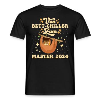 Masterarbeit Geschafft Vom Bett-Chiller zum Master - Männer T-Shirt - Schwarz - Vorne - AI Model Male 178 light (178cm)
