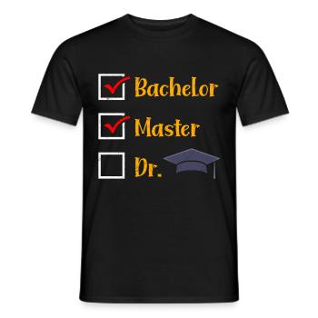 Bachelor Master Doktor Masterabschluss Bestanden - Männer T-Shirt - Schwarz - Vorne - AI Model Male 178 light (178cm)