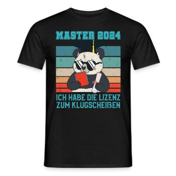 Masterabschluss Master 2024 Lizenz zum - Männer T-Shirt - Schwarz - Vorne - AI Model Male 178 light (178cm)