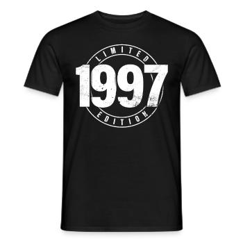Édition limitée 1997 Année de naissance Urban Birthday - T-shirt homme - noir - Devant - AI Model Male 178 light (178cm)