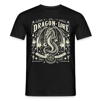 Mythical Fire Dragon - Men's T-Shirt - black - Front - AI Model Male 178 light (178cm)