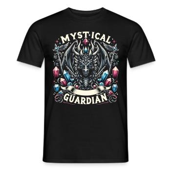 Sort de dragon cristallin - T-shirt homme - noir - Devant - AI Model Male 178 light (178cm)