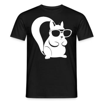 Funny Squirrel Wearing Sunglasses Squirrels - Men's T-Shirt - black - Front - AI Model Male 178 light (178cm)