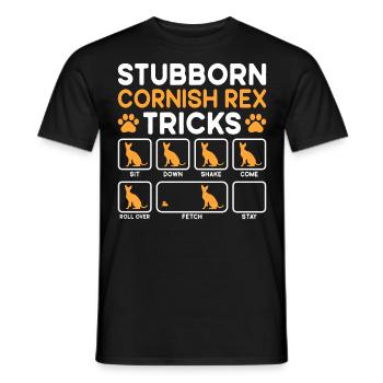 Tricks Têtus Chat Rex de Cornouailles - T-shirt homme - noir - Devant - AI Model Male 178 light (178cm)