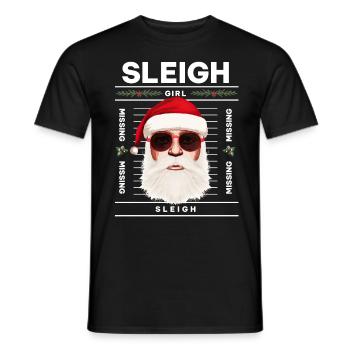 Sleigh Girl Sleigh Funny Ugly Christmas für Frauen - Männer T-Shirt - Schwarz - Vorne - AI Model Male 178 light (178cm)