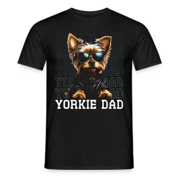 Yorkie Dad - Männer T-Shirt - Schwarz - Vorne - AI Model Male 178 light (178cm)