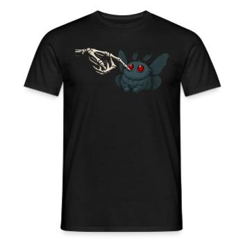 Kawaii Mothman squelette main cryptide - T-shirt homme - noir - Devant - AI Model Male 178 light (178cm)