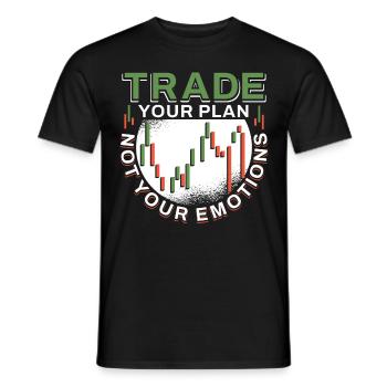 Trade Your Plan Not Your Emotions - Men's T-Shirt - black - Front - AI Model Male 178 light (178cm)