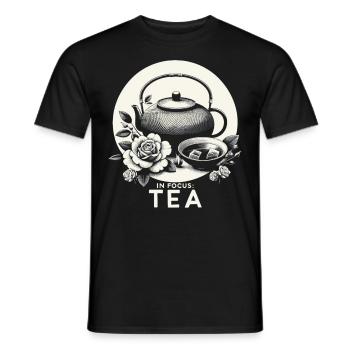 Modern Tea Time: Asian & Elegant - Men's T-Shirt - black - Front - AI Model Male 178 light (178cm)