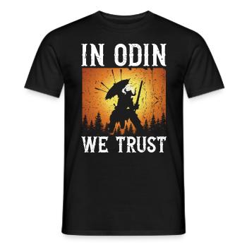 In Odin We Trust Viking - Männer T-Shirt - Schwarz - Vorne - AI Model Male 178 light (178cm)