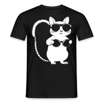 Funny Squirrel Wearing Sunglasses Squirrels - Men's T-Shirt - black - Front - AI Model Male 178 light (178cm)