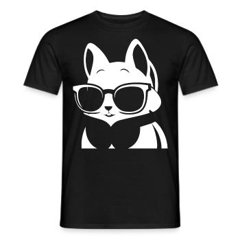 Lustiges Eichhörnchen mit Sonnenbrille Eichhörnchen - Männer T-Shirt - Schwarz - Vorne - AI Model Male 178 light (178cm)