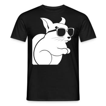 Funny Squirrel Wearing Sunglasses Squirrels - Men's T-Shirt - black - Front - AI Model Male 178 light (178cm)