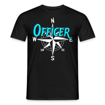 Officer, Boots, Crew, Skipper, Sailor, Captain - Men's T-Shirt - black - Front - AI Model Male 178 light (178cm)