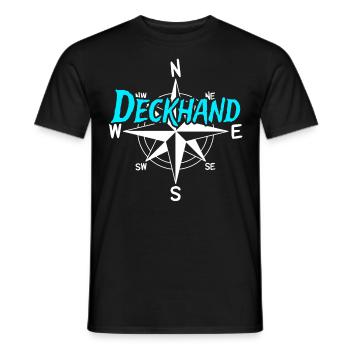 Deckhand Bootscrew Skipper Segler Crew Kapitän - Männer T-Shirt - Schwarz - Vorne - AI Model Male 178 light (178cm)