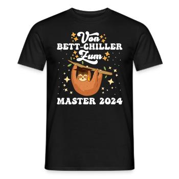 Masterarbeit Geschafft Vom Bett-Chiller zum Master - Männer T-Shirt - Schwarz - Vorne - AI Model Male 178 light (178cm)