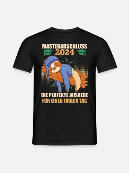 Masterabschluss 2024 Perfekte Ausrede Masterarbeit - Männer T-Shirt - Schwarz