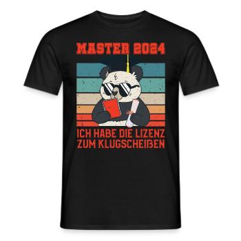 Masterabschluss Master 2024 Lizenz zum - Männer T-Shirt - Schwarz - Vorne - AI Model Male 178 light (178cm)