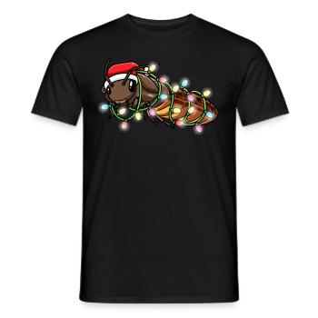 Madagascar Hissing Cockroach Christmas Insect - Men's T-Shirt - black - Front - AI Model Male 178 light (178cm)