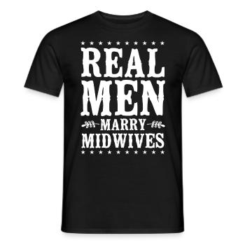 Nurse Midwife Birth Worker - Men's T-Shirt - black - Front - AI Model Male 178 light (178cm)