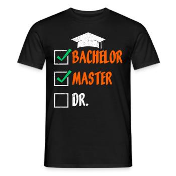 Masterabschluss Bachelor Master Doktor Bestanden - Männer T-Shirt - Schwarz - Vorne - AI Model Male 178 light (178cm)