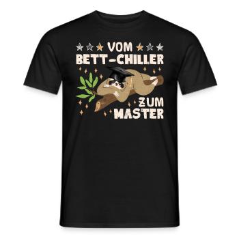 Masterarbeit Geschafft Vom Bett-Chiller zum Master - Männer T-Shirt - Schwarz - Vorne - AI Model Male 178 light (178cm)