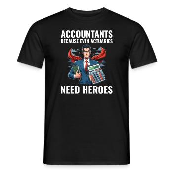 Accountant Accounting Bookkeeping Finance Funny - Men's T-Shirt - black - Front - AI Model Male 178 light (178cm)