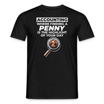 Accountant Accounting Bookkeeping Finance Funny - Men's T-Shirt - black - Front - AI Model Male 178 light (178cm)