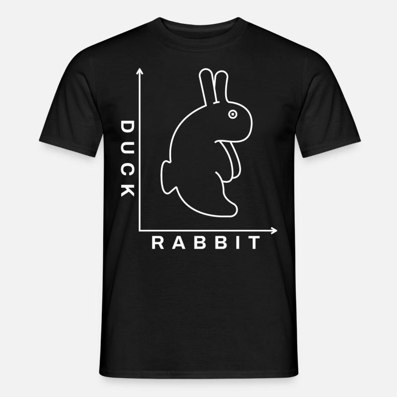 Rabbit Duck Illusion - Männer T-Shirt - Schwarz
