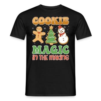 Cookie Magic in the Making Plätzchen Backfans - Men's T-Shirt - black - Front - AI Model Male 178 light (178cm)